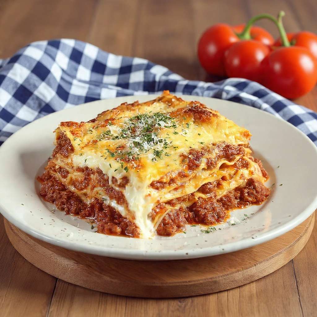 Lasagnes fondantes à la viande hachée gratinées