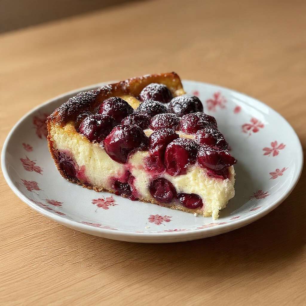 Clafoutis aux cerises moelleux et doré