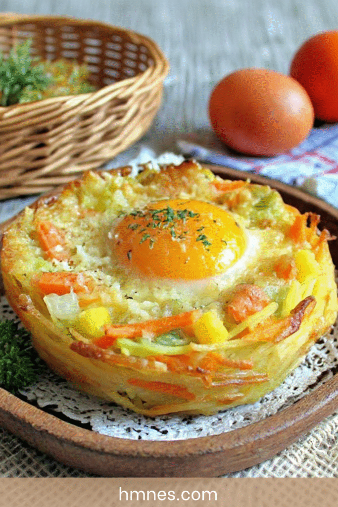 nid pommes de terre legumes oeuf au four croustillant fondant recette