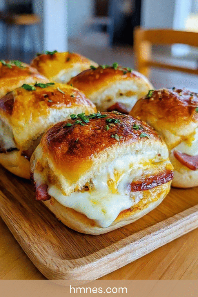 mini sliders jambon fromage gratines pain brioche fondant aperitif