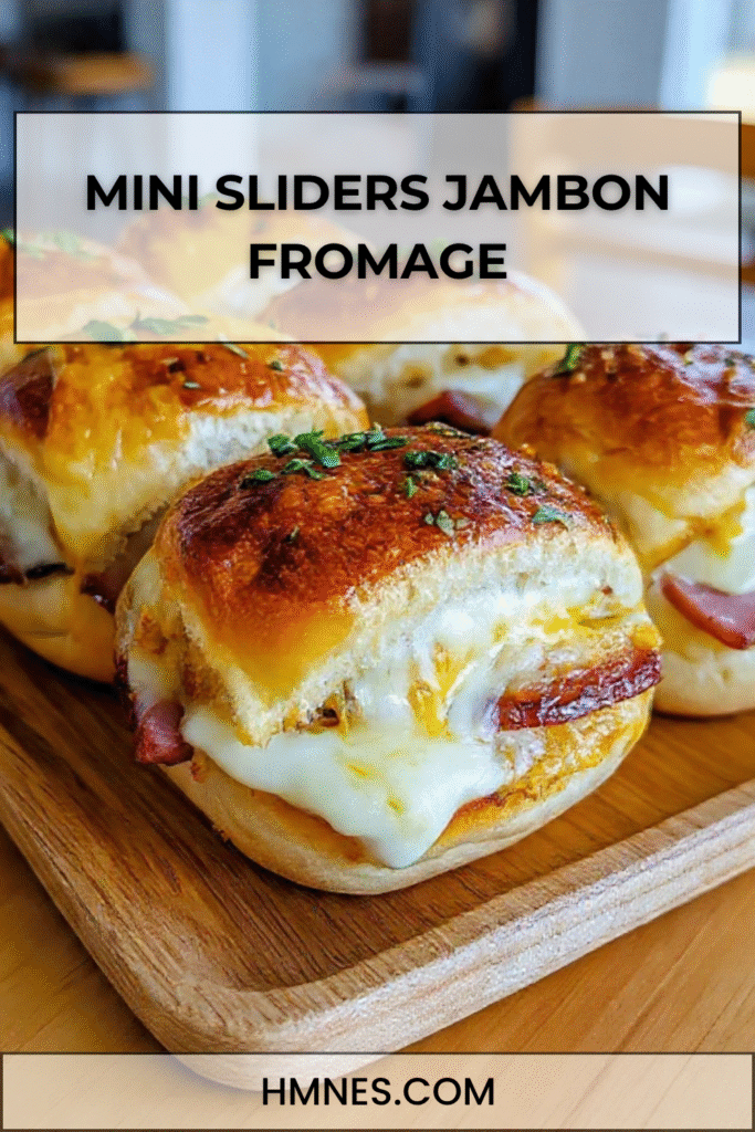 mini sliders jambon fromage gratines pain brioche fondant aperitif