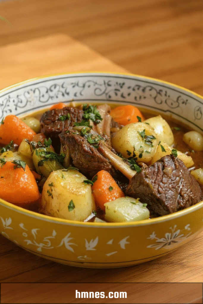 Pot-au-feu de bœuf traditionnel legumes bouillon maison