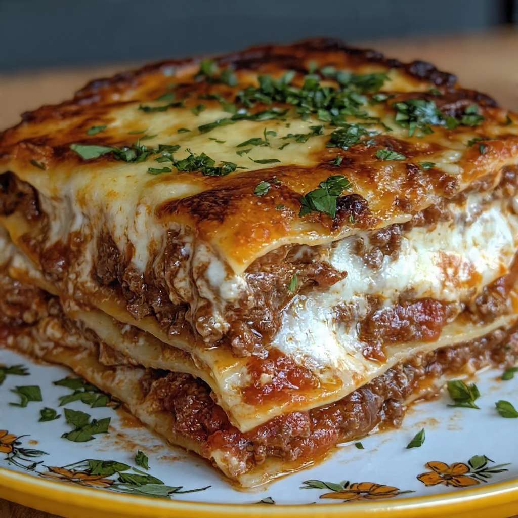 lasagnes bolognaises gratinées bechamel fondantes