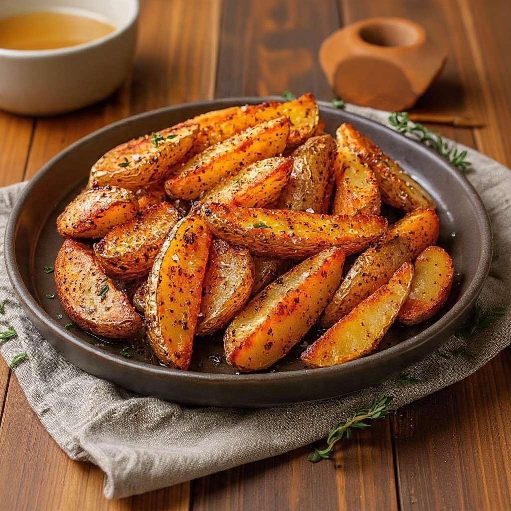 potatoes wedges paprika ail croustillantes four maison