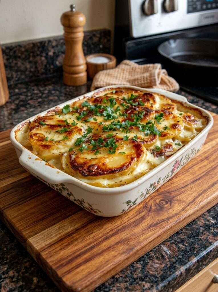 gratin dauphinois classique creme fondant pommes de terre dore