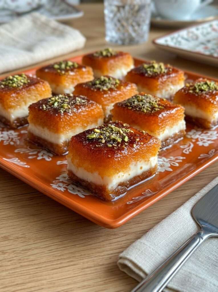 Basboussa fondante à la crème semoule dessert oriental