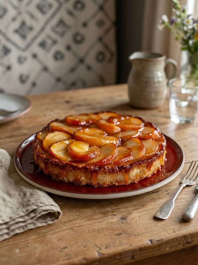 tarte tatin pommes caramel feuilletee doree croustillante maison
