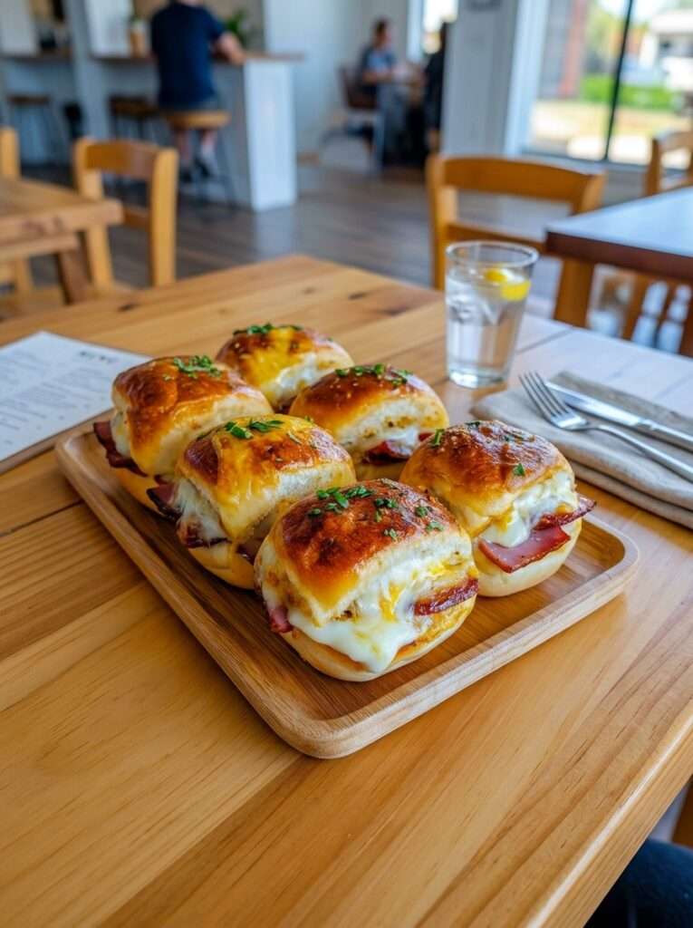 mini sliders jambon fromage gratines pain brioche fondant aperitif