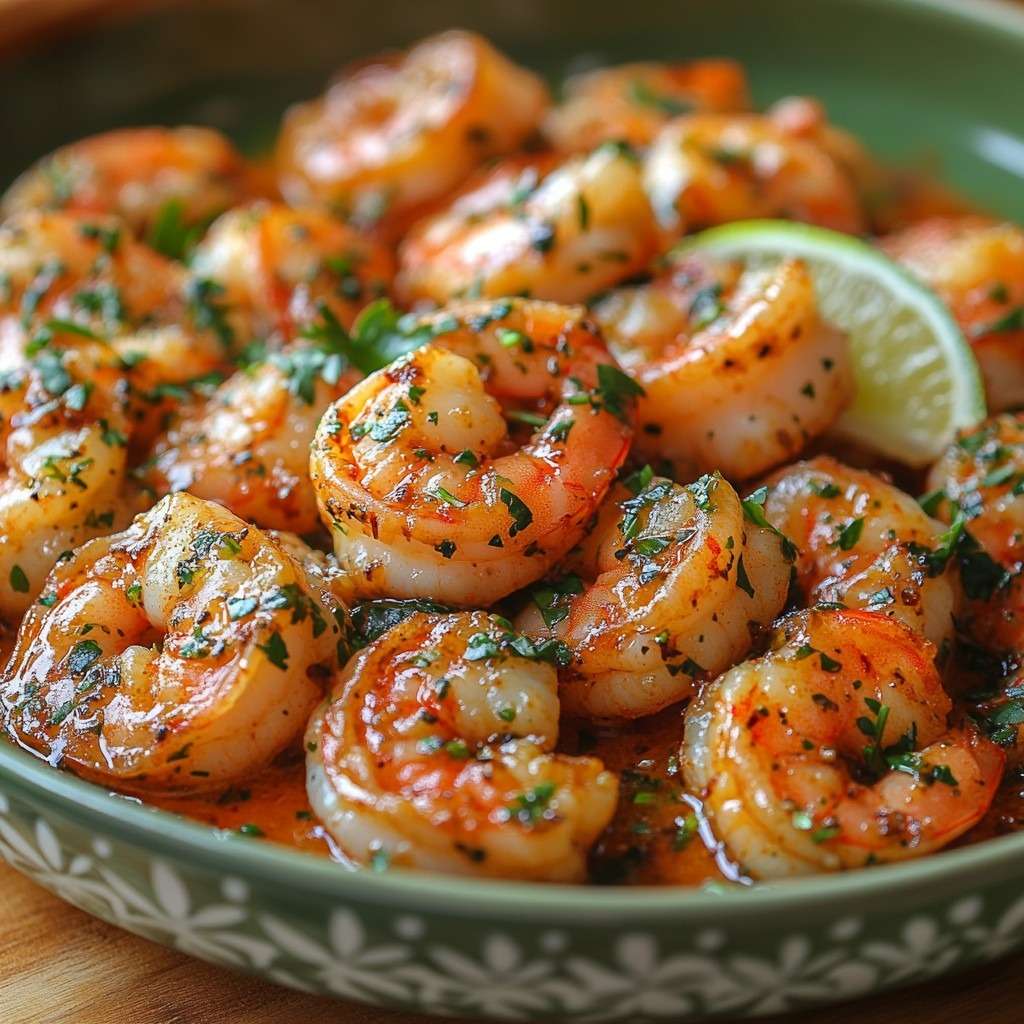 crevettes vapeur citron vert herbes ail persil