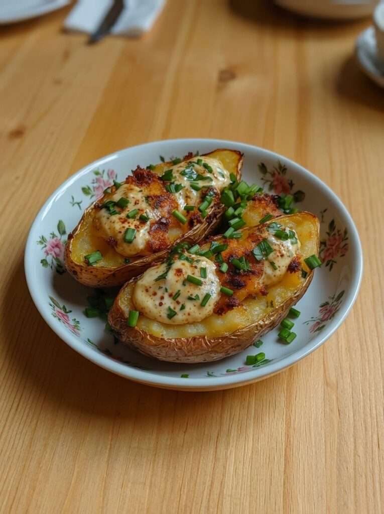 pommes de terre farcies crème fromagère