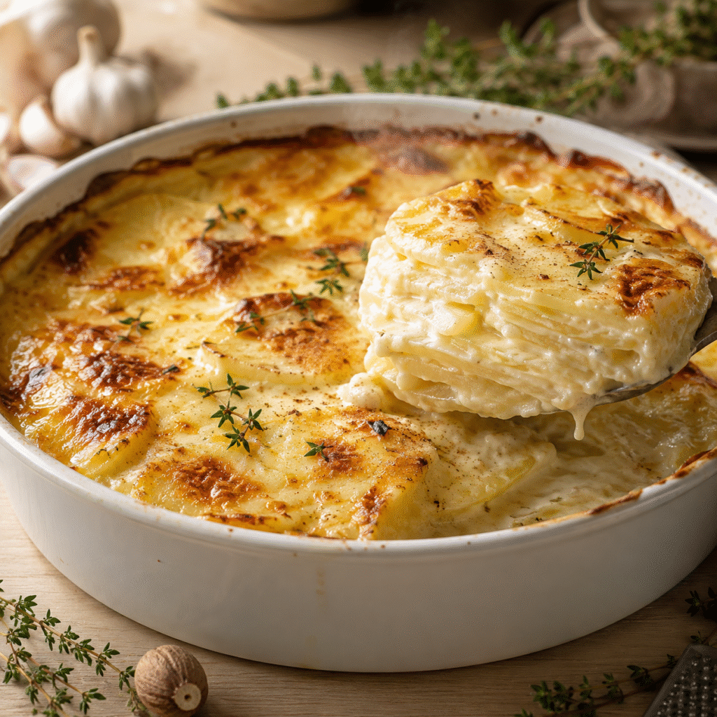 Gratin dauphinois léger aux pommes de terre fondantes