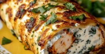 bûche poulet curry salée roulée garnie de poulet au curry et fromage frais sur plat de fête