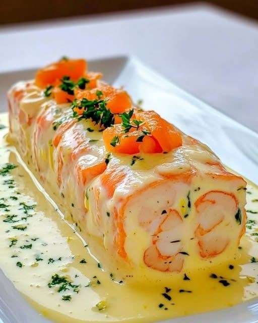 terrine de fruits de mer citronnée saumon saint jacques crevettes