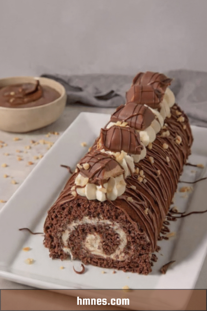 Roulé suisse Nutella avec génoise cacaotée et garniture fondante