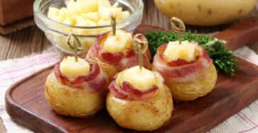 Bouchées pomme de terre lard fromage croustillantes et fondantes au cœur