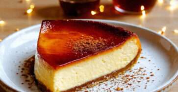 Flan caramel fondant démoulé avec caramel brillant et texture lisse