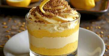 Verrine citron cheesecake avec crème onctueuse et base biscuitée