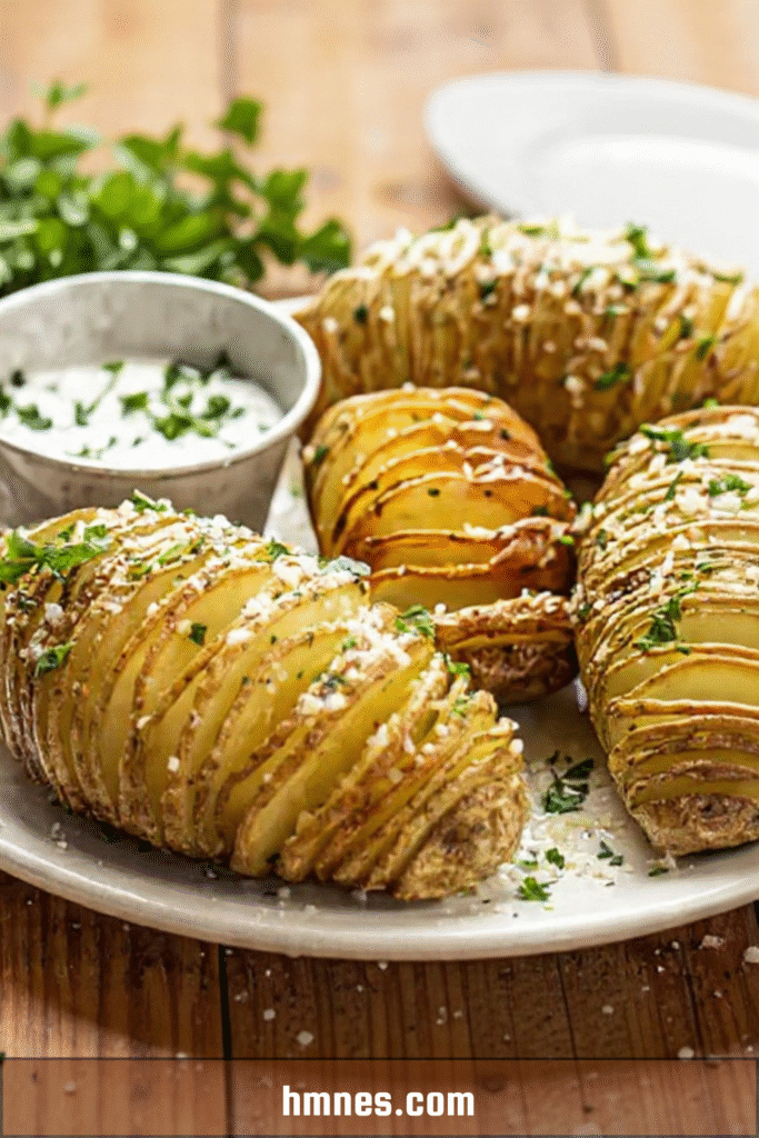 Pommes de terre Hasselback croustillantes au four dorées et fondantes