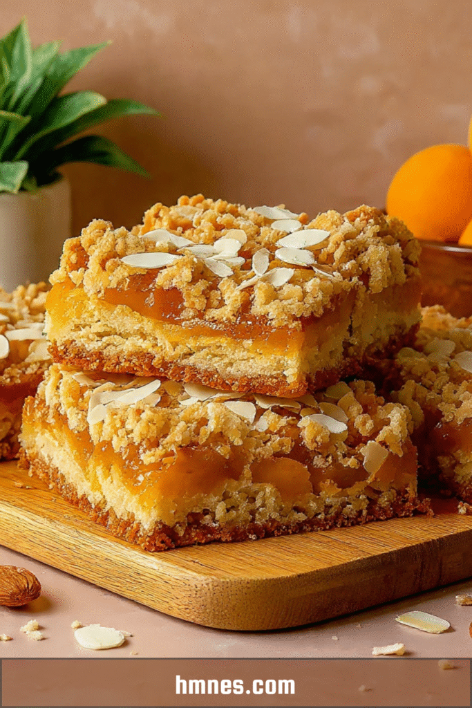 Carrés crumble abricot amande croustillants et fondants