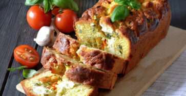 Cake salé italien tomates basilic et fromage fondant