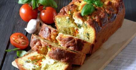 Cake salé italien tomates basilic et fromage fondant