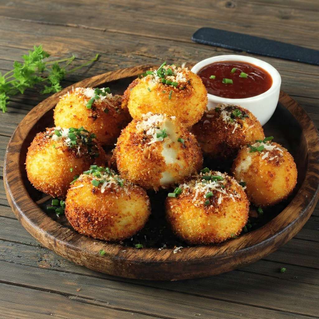 Arancini italiens au fromage croustillants et cœur fondant