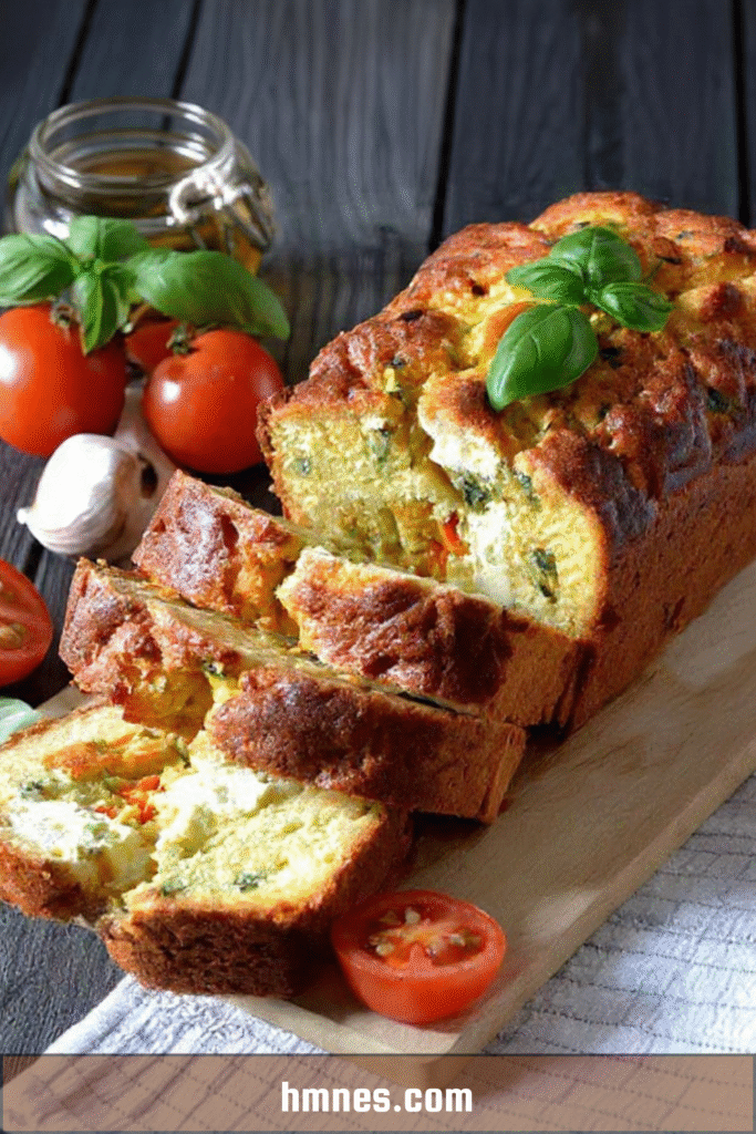 Cake salé italien tomates basilic et fromage fondant