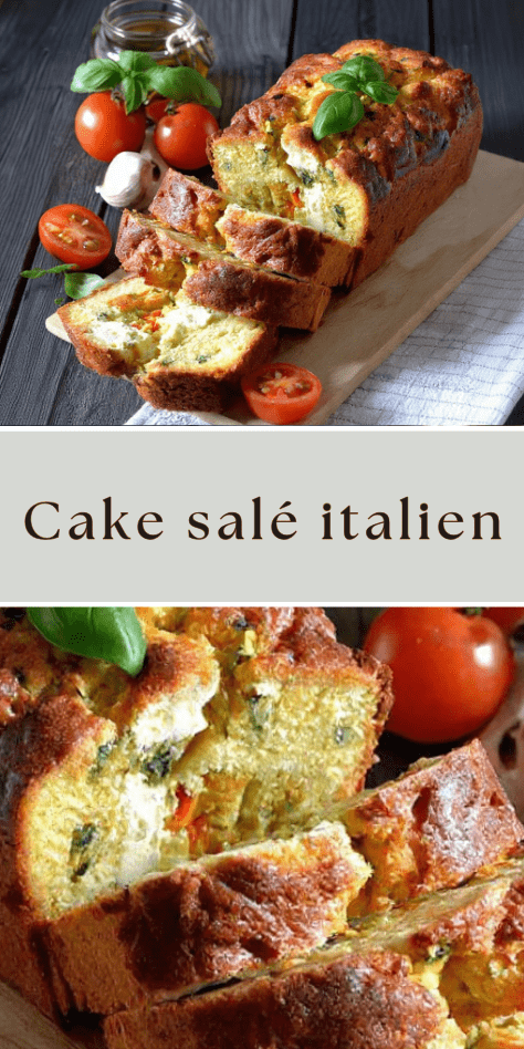 Cake salé italien tomates basilic et fromage fondant