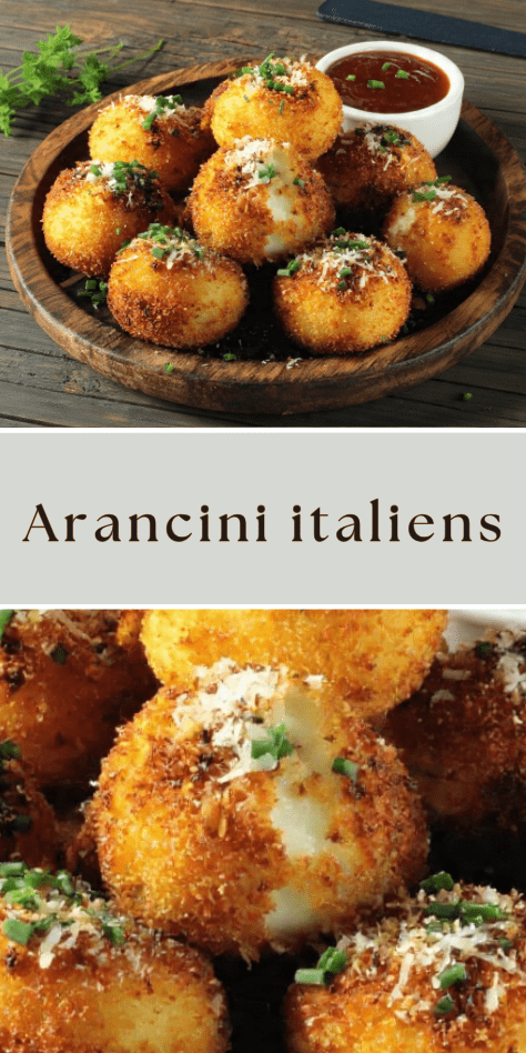 Arancini italiens au fromage croustillants et cœur fondant