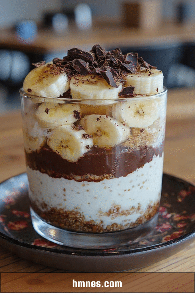 verrine skyr banane chocolat croquant dessert rapide