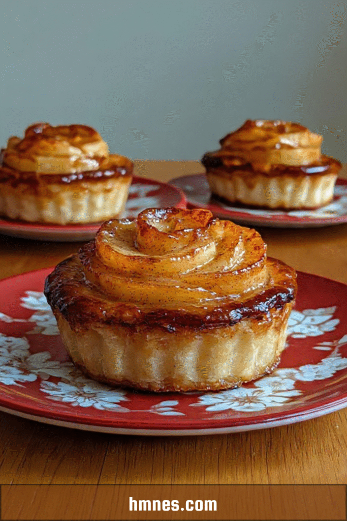 tartelettes pommes sans sucre roses dessert léger