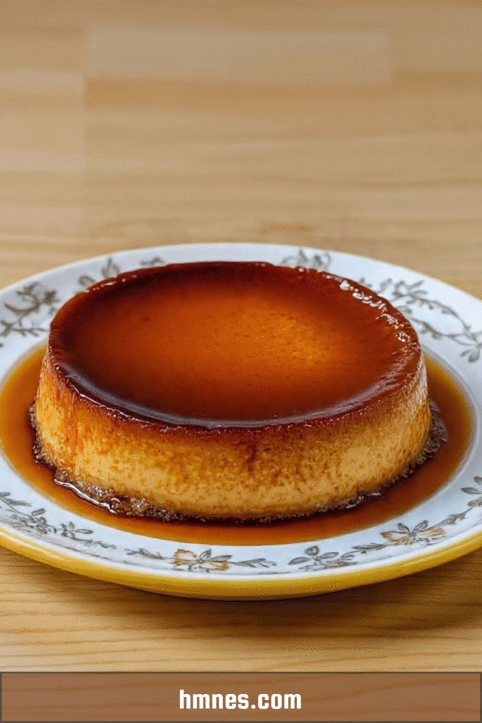 Flan caramel maison nappé de caramel doré