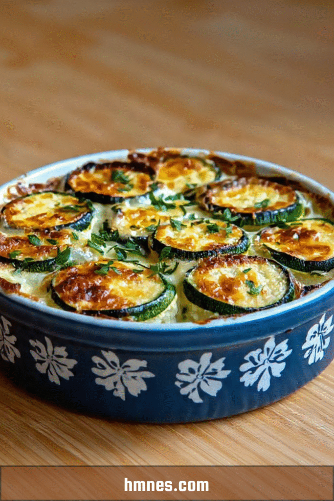 Gratin de courgettes fondant au fromage doré au four