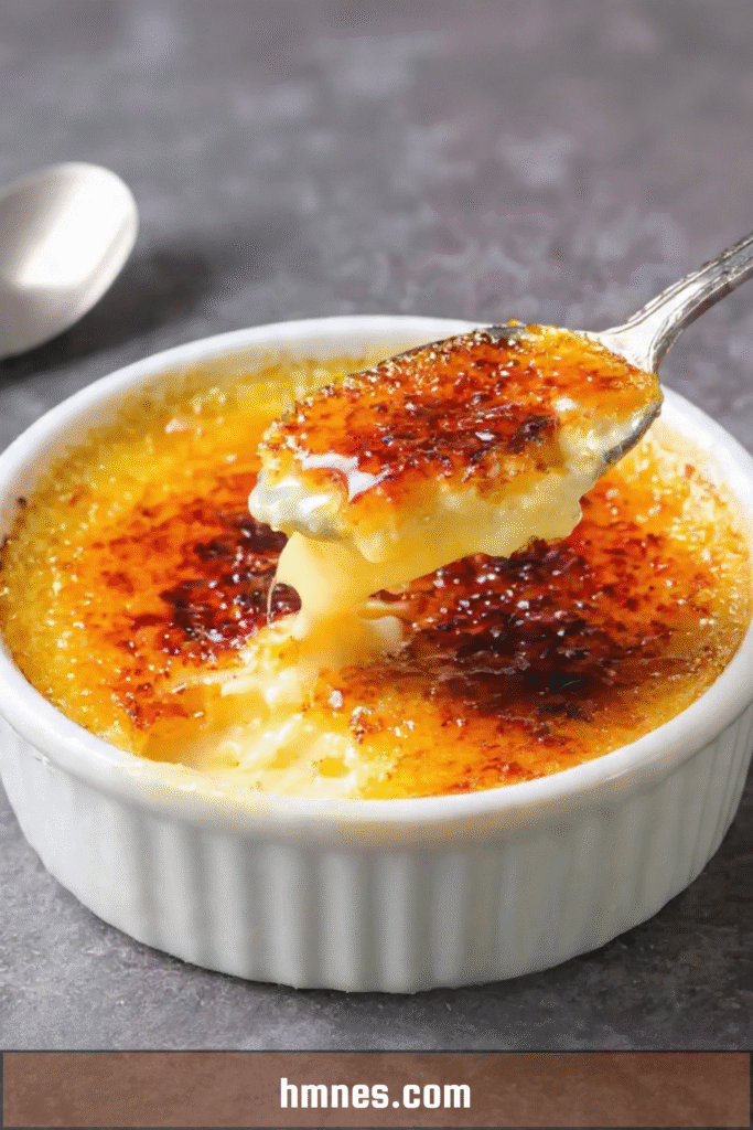 Crème brûlée à la vanille avec croûte caramélisée