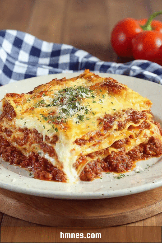 Lasagnes fondantes à la viande hachée gratinées