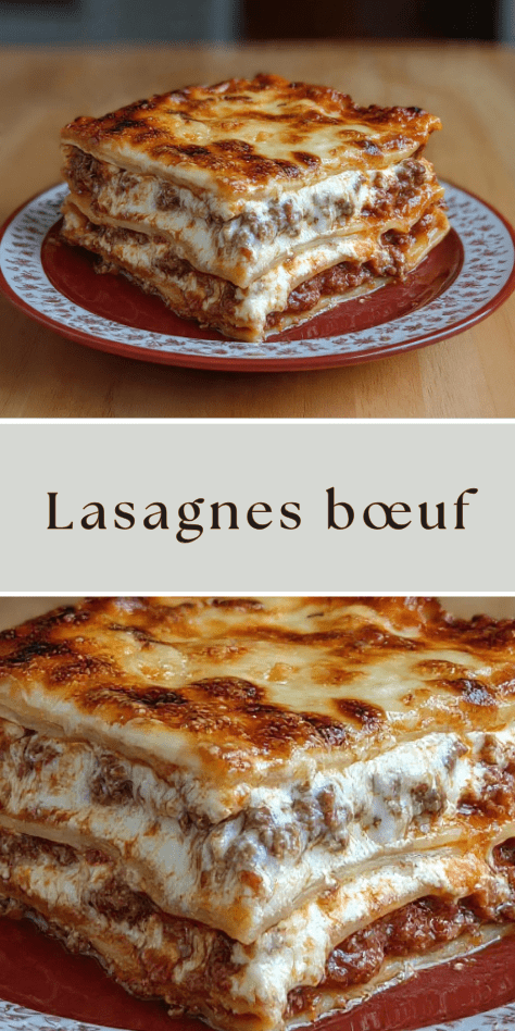 lasagnes boeuf béchamel gratinées fromage fondant