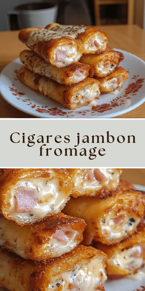 cigares jambon fromage croustillants brick fondant
