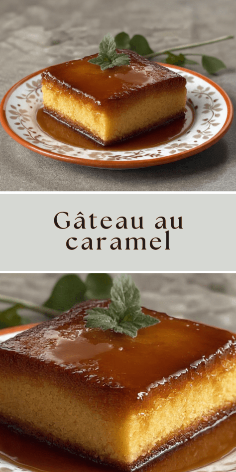 Gâteau au caramel fondant nappé de caramel maison