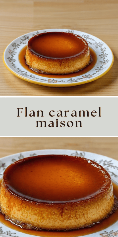Flan caramel maison nappé de caramel doré