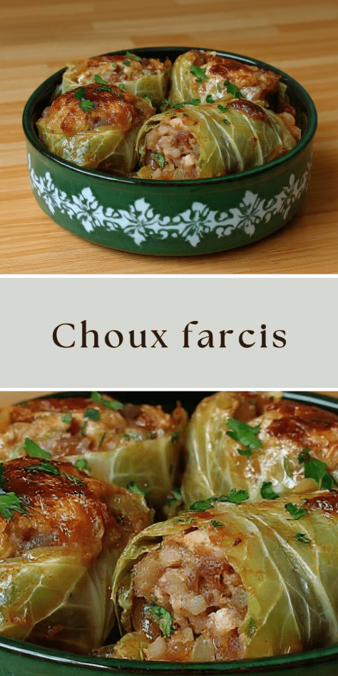 Choux farcis traditionnels mijotés en cocotte