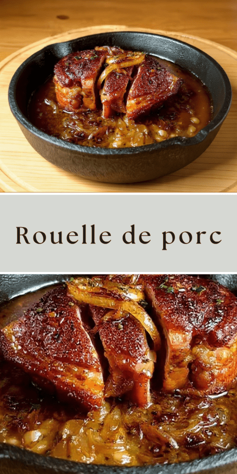 Rouelle de porc confite sauce ail et oignons