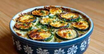 Gratin de courgettes fondant au fromage doré au four
