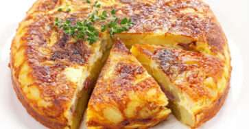 Tortilla épaisse pommes de terre miso blanc sésame