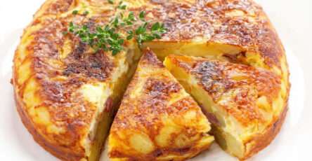 Tortilla épaisse pommes de terre miso blanc sésame