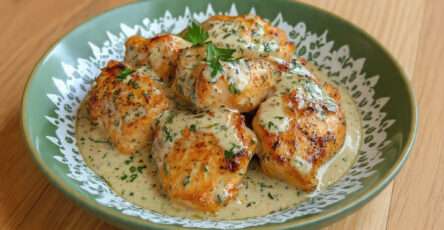 Poulet crémeux aux herbes sauce crème