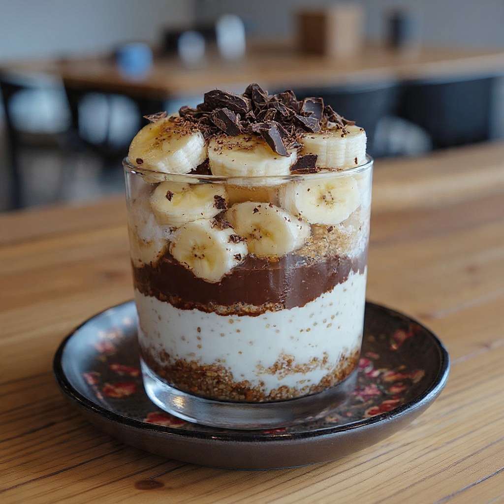 verrine skyr banane chocolat croquant dessert rapide