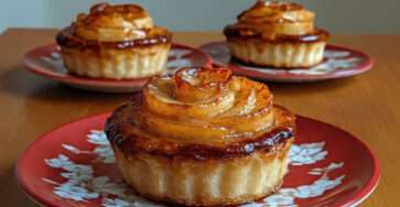 tartelettes pommes sans sucre roses dessert léger