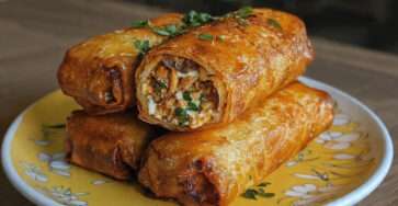 cigares poulet champignons fromage croustillants brick