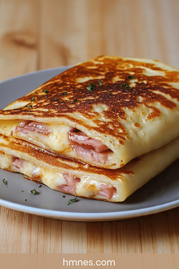 crêpes salées jambon fromage fondant maison garniture filante