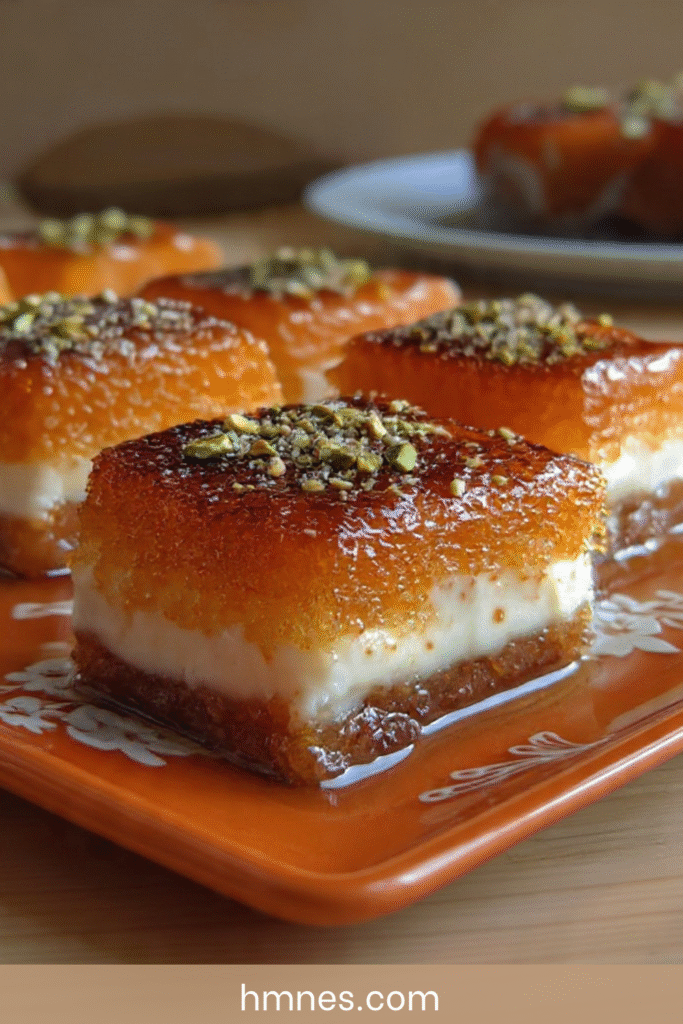 Basboussa fondante à la crème  semoule dessert oriental